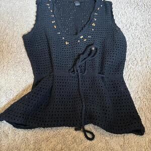 Express Women's Black‎ Vests-tanks-cami